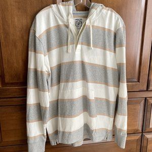NWOT Lands End Rugby Striped Hoodie - Oversized Unisex M - Never Worn